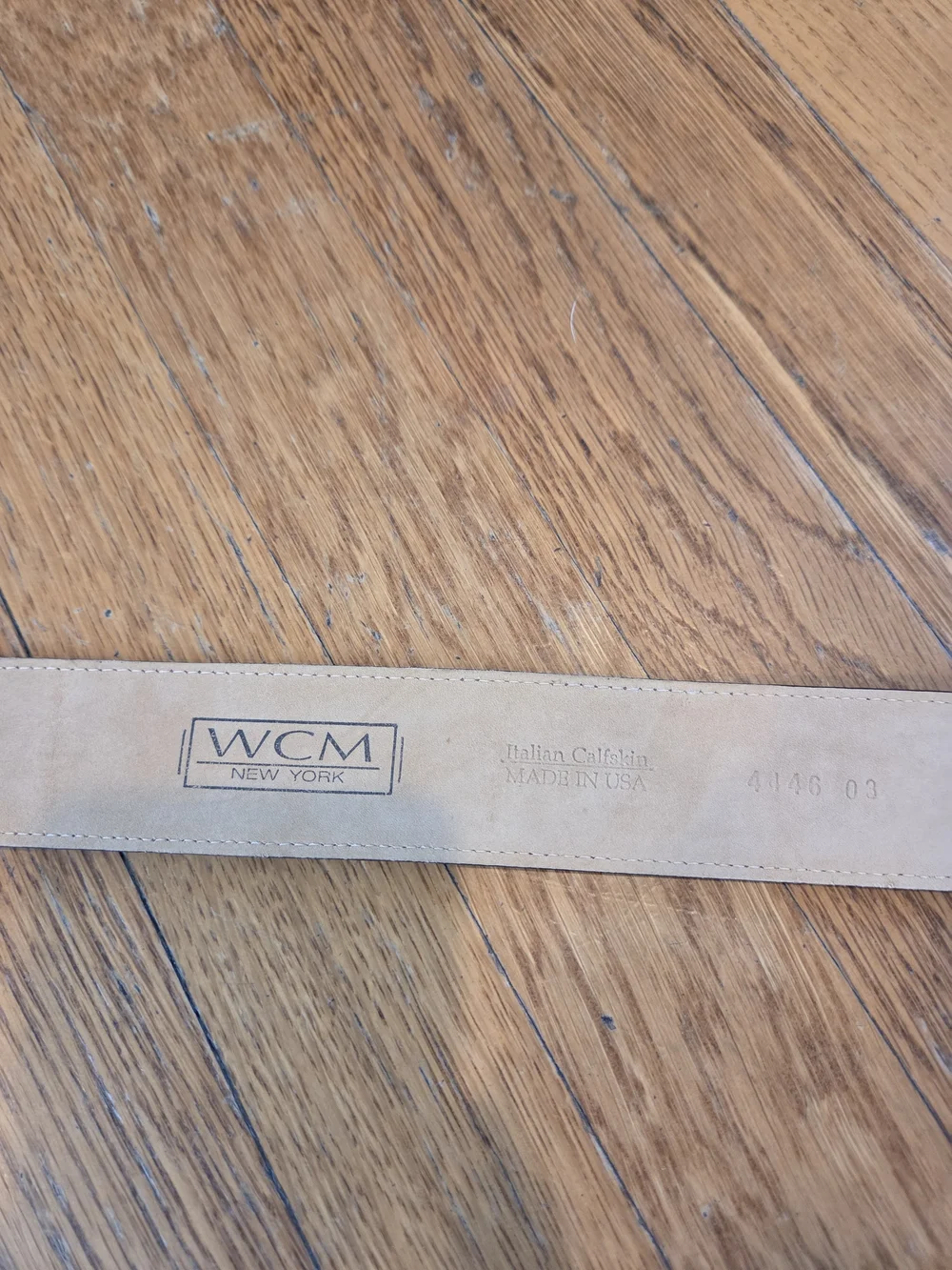 WCM New York Vintage Equestrian Leather Horsebit Belt Italian Calfskin Brown